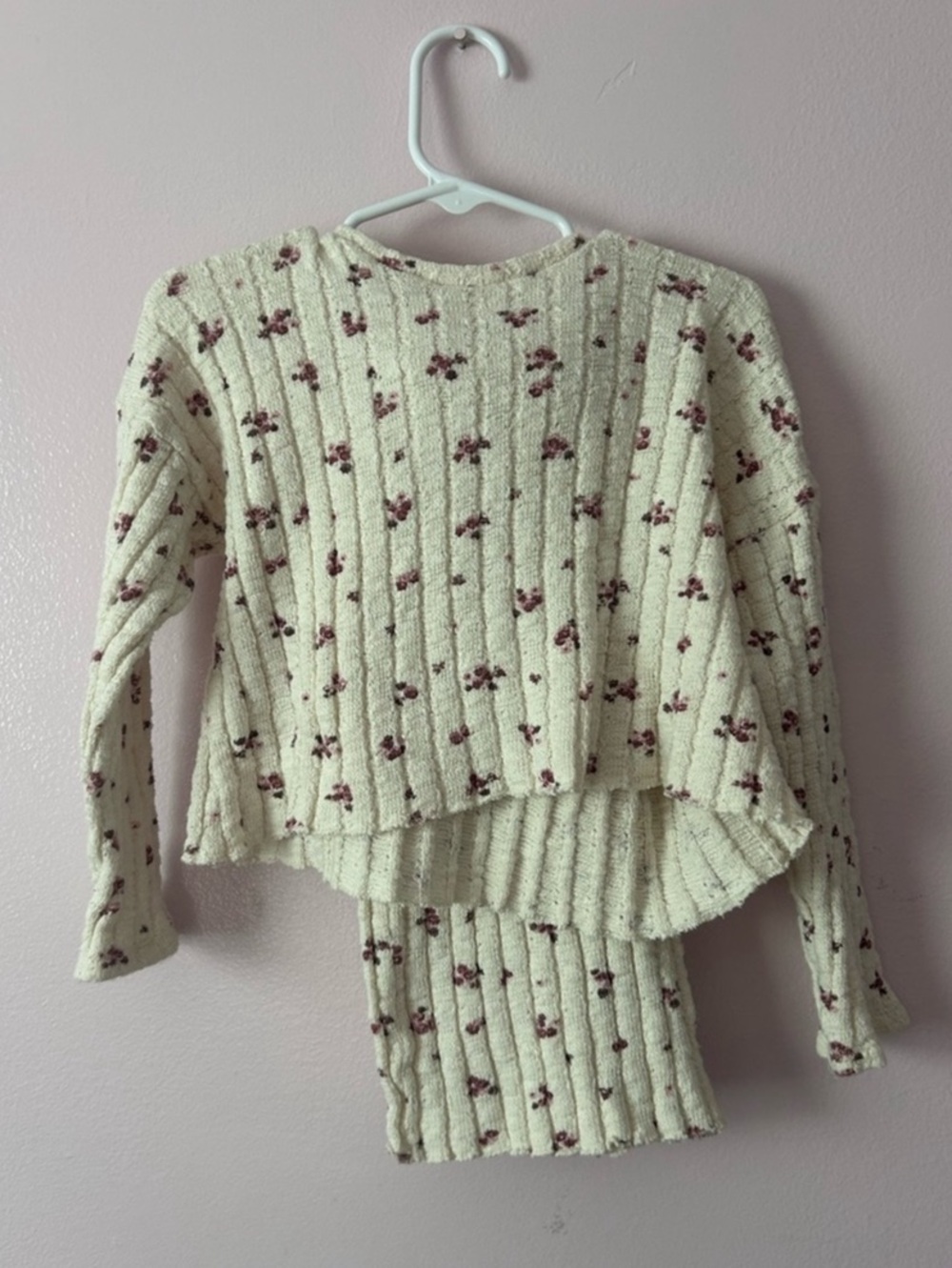 ZARA Floral Knit Matching Set Girls 3-4